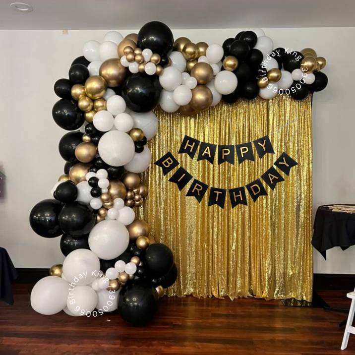 King Black L Shape Balloon Decoration